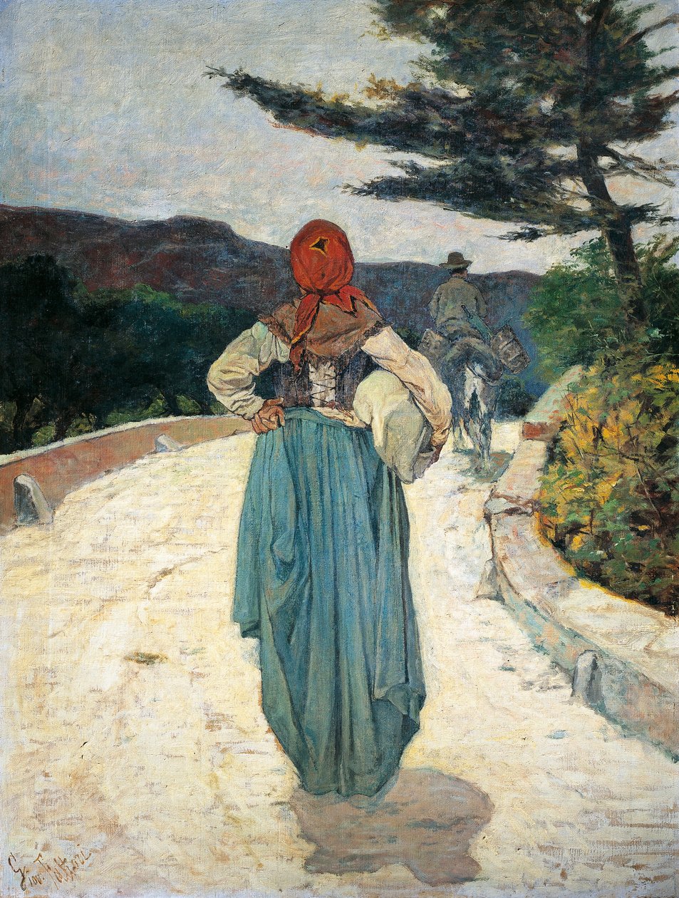 Camino blanco, por Giovanni Fattori de Giovanni Fattori