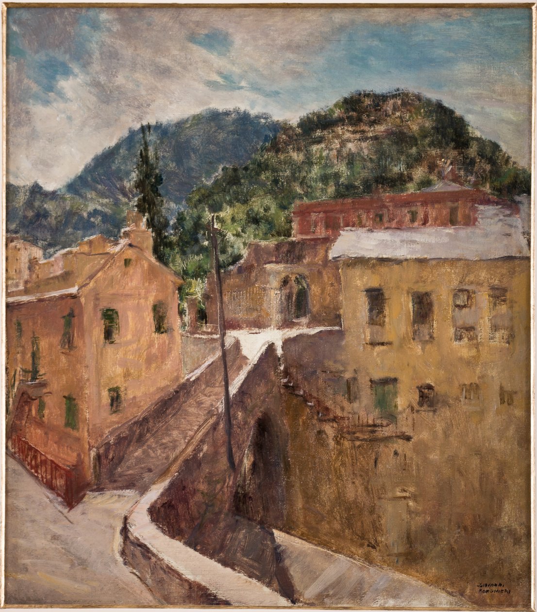Paisaje de Liguria (óleo sobre madera contrachapada) de Giovanni Forghieri