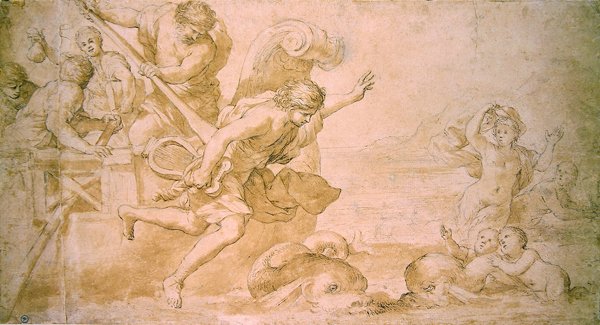 Arion y los delfines de Giovanni Francesco Romanelli