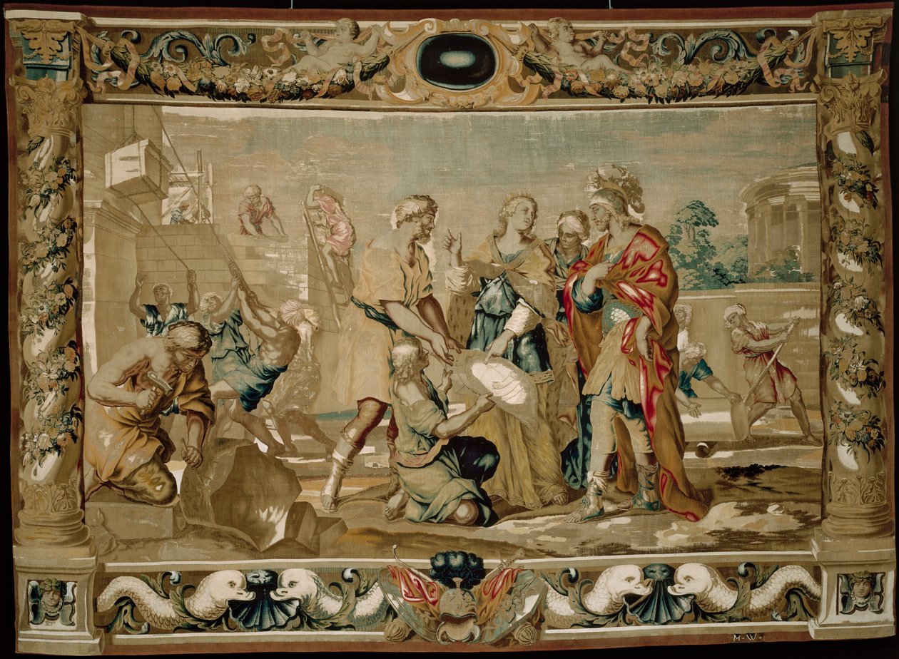 Dido muestra a Eneas los planos de las fortificaciones de Cartago de Giovanni Francesco (1610 62) Romanelli