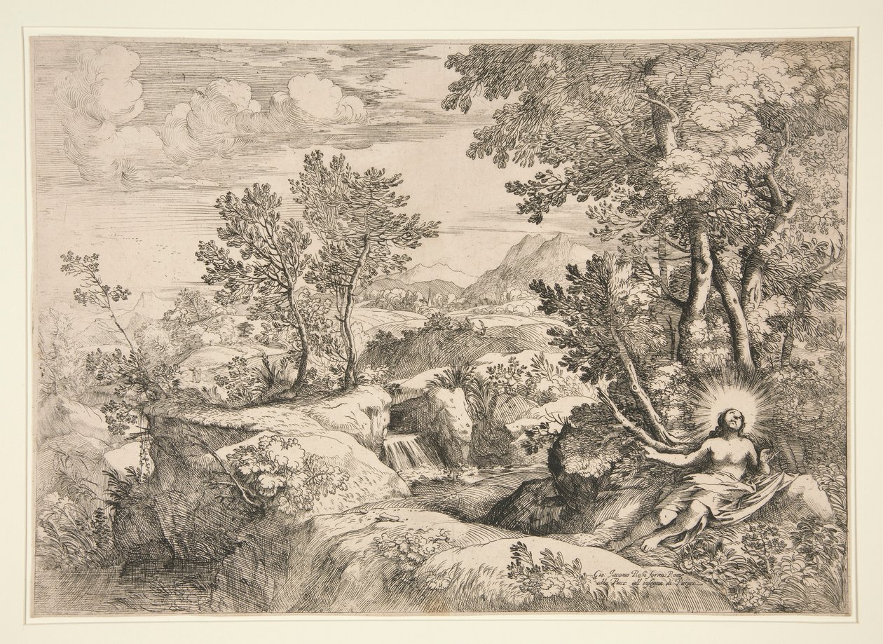 María Magdalena en un paisaje de Giovanni Francesco Grimaldi
