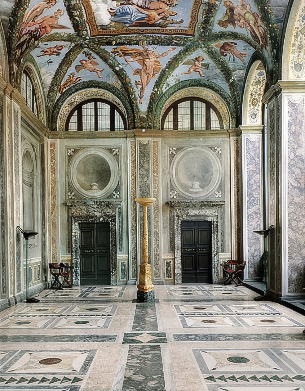 La logia de Amor y Psique, lado oeste de la Villa la Farnesina, planta baja de Giovanni Francesco Penni