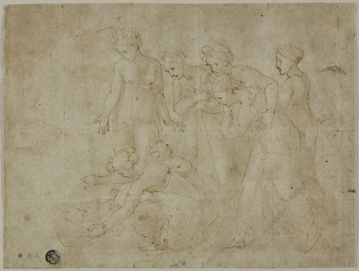 El hallazgo de Moisés de Giovanni Francesco Penni