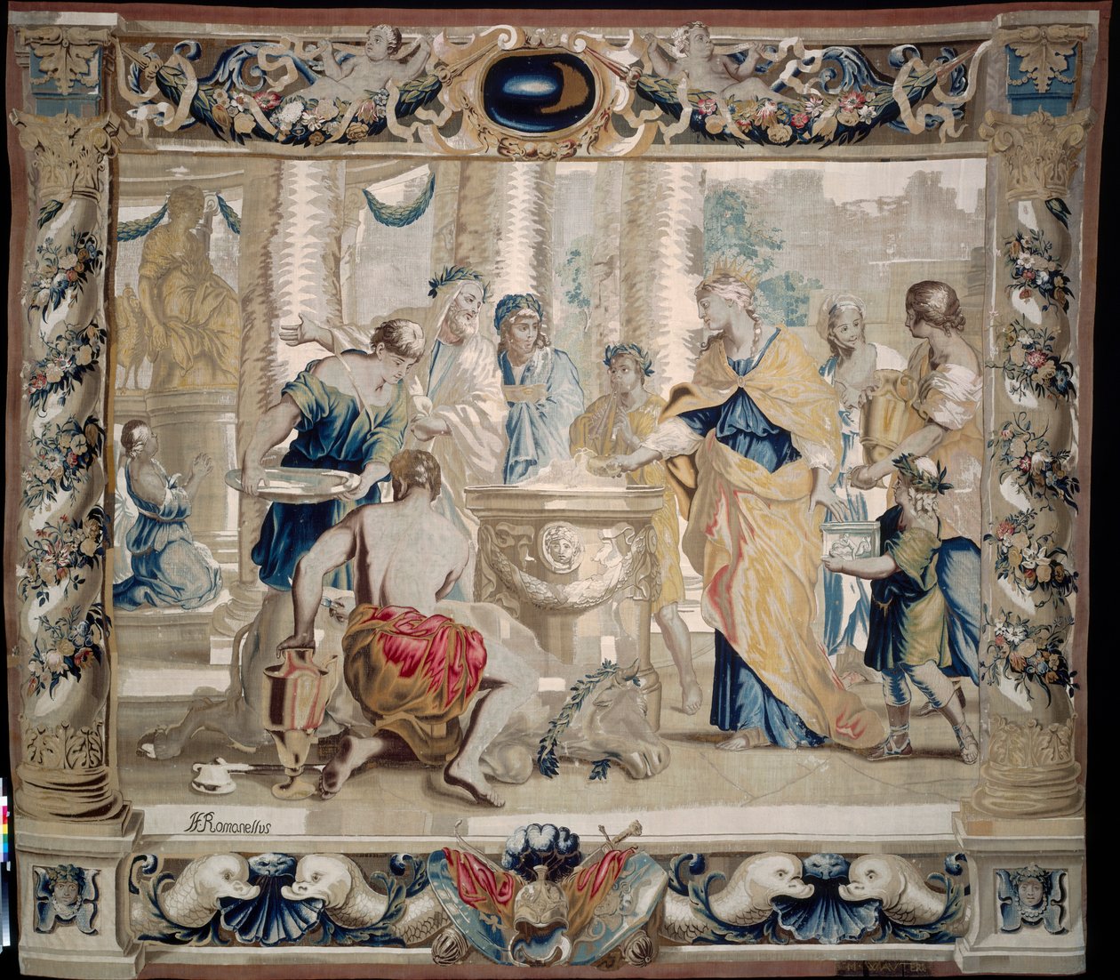 Dido Sacrifica a Juno, la Diosa del Matrimonio, 1679 de Giovanni Francesco Romanelli