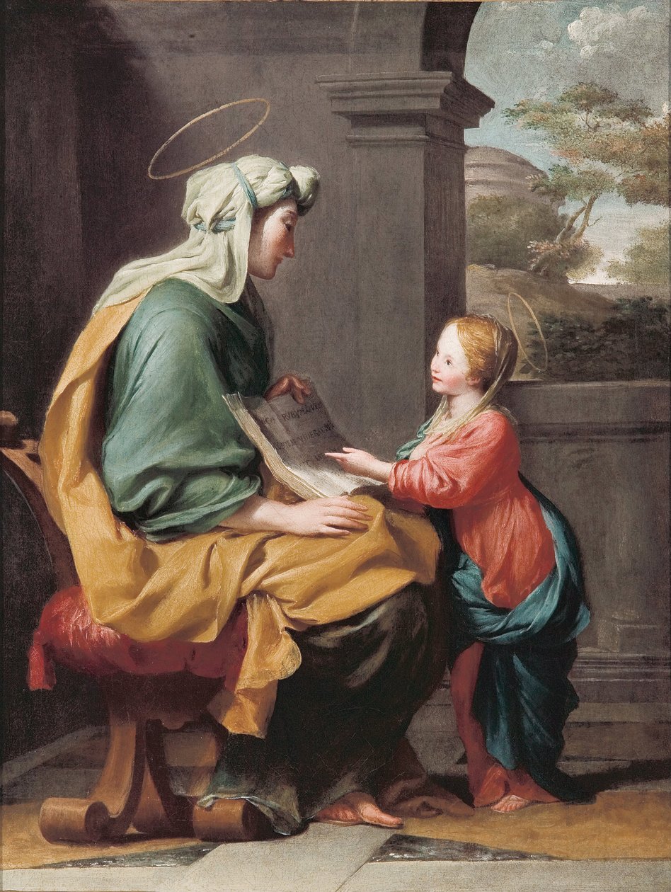 La educación de la Virgen María de Giovanni Francesco Romanelli