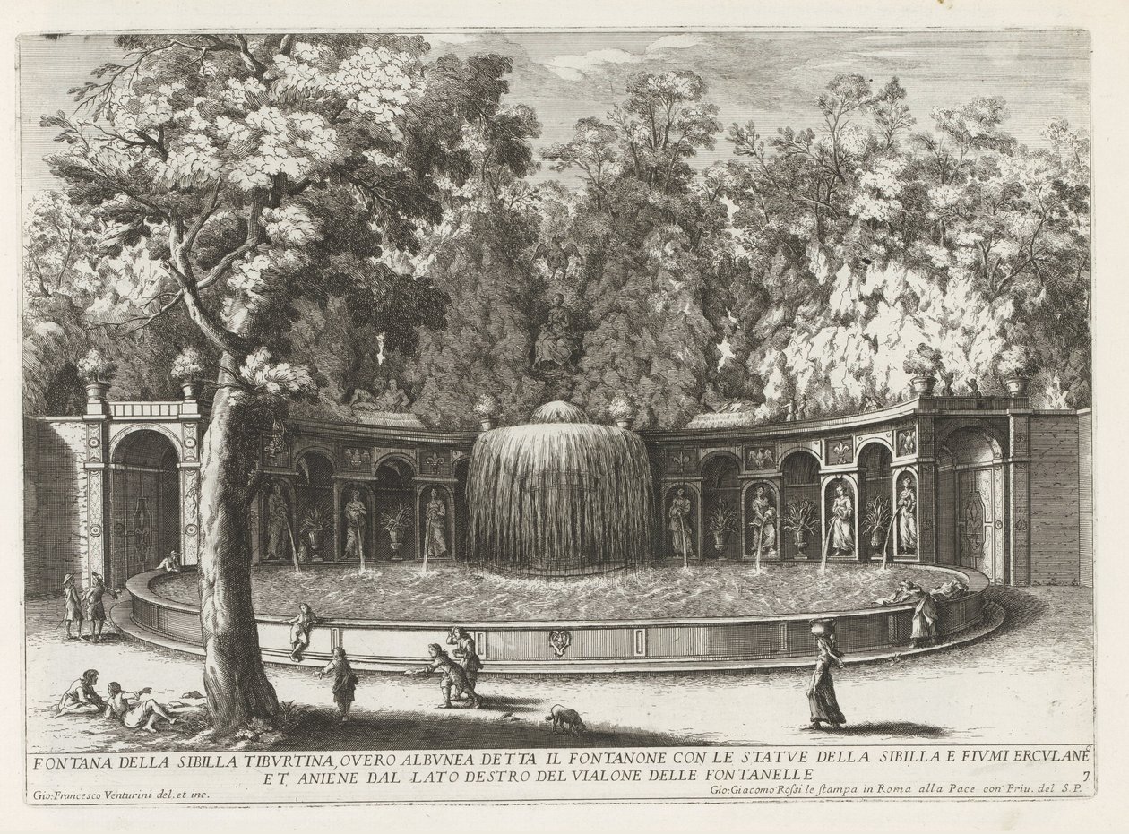 Fuente Ovato en de tuinen van de Villa d