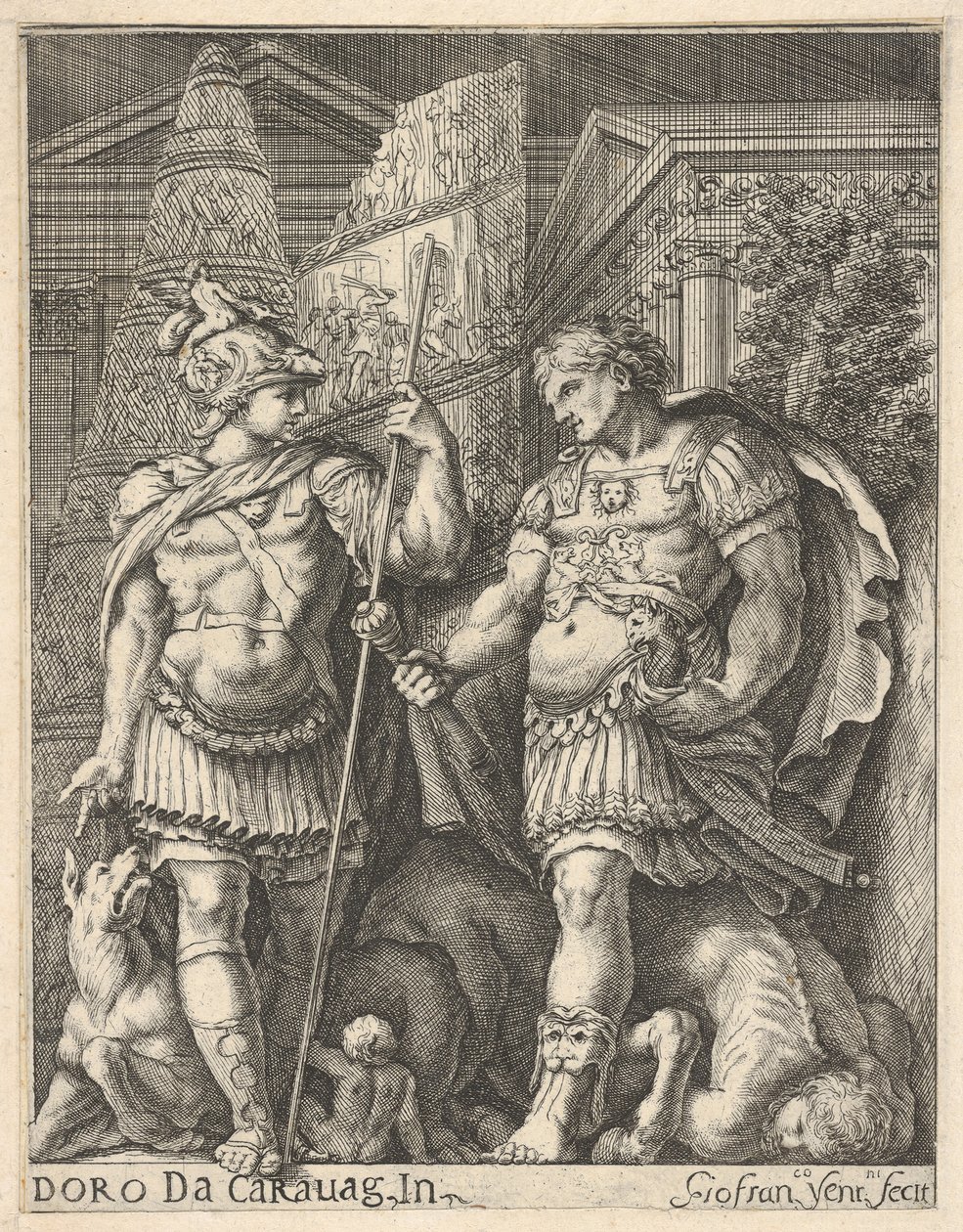 Dos soldados romanos de Giovanni Francesco Venturini