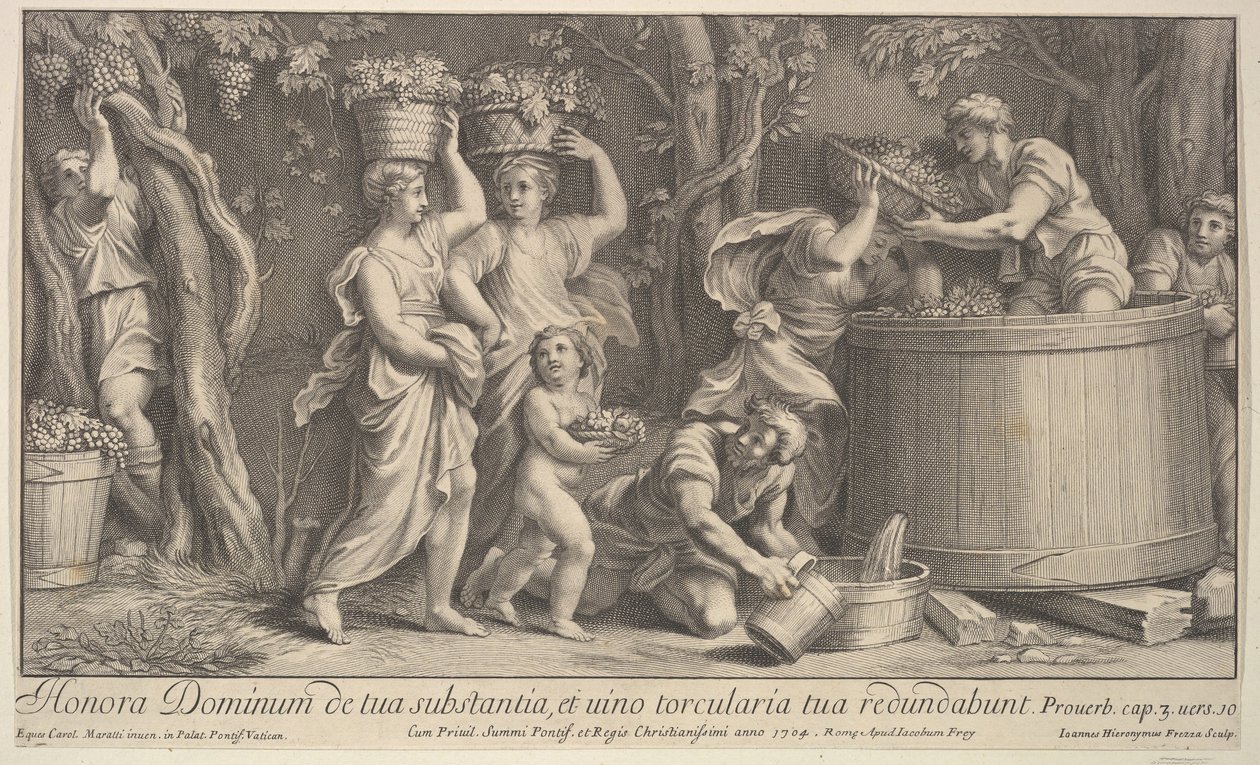 Escena de vendimia de Giovanni Girolamo Frezza