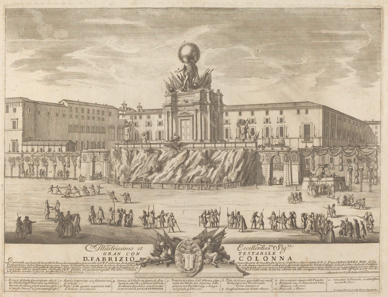 El Templo de Jano, para el Festival "Chinea" de Giovanni Girolamo Frezza after Alessandro Specchi