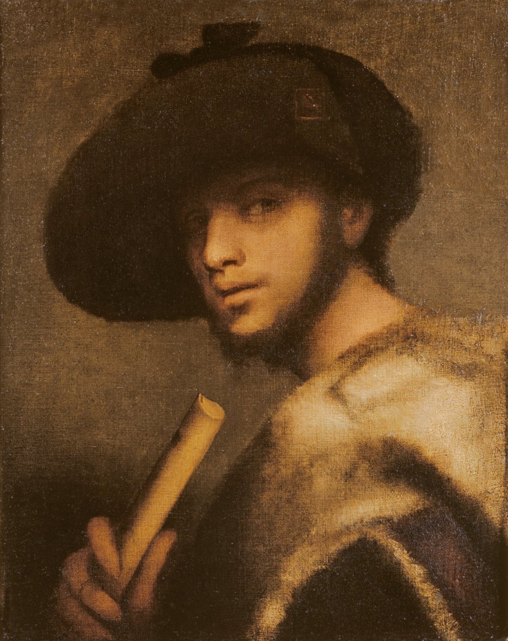 Un gaitero (óleo sobre lienzo) de Giovanni Girolamo Savoldo
