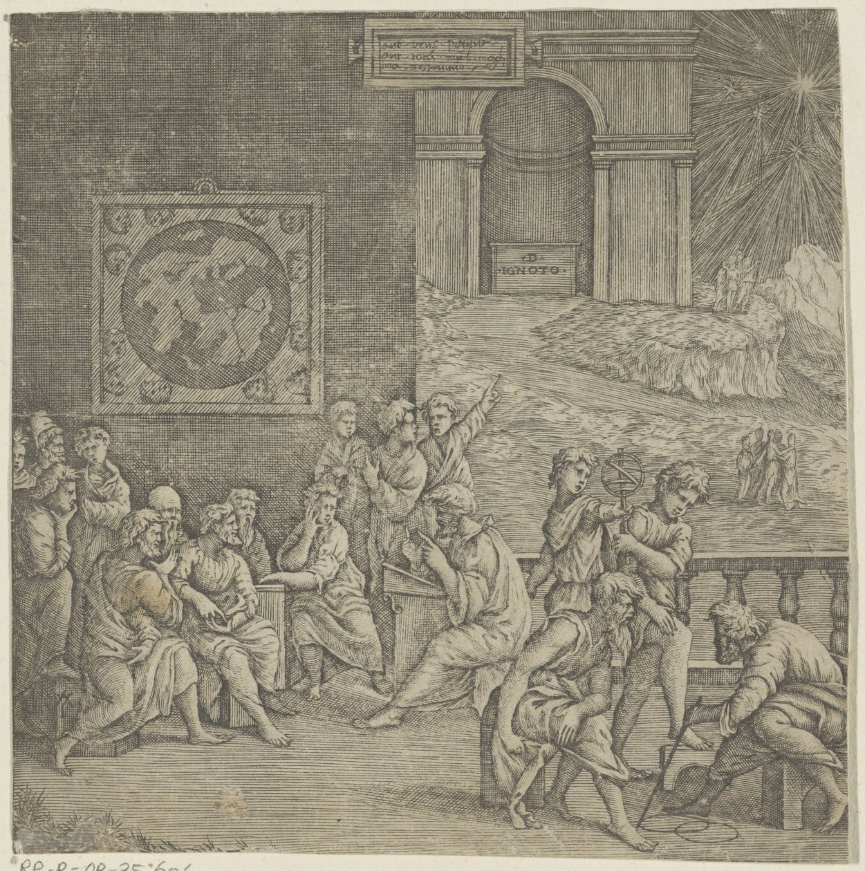escuela de filosofo de Giovanni Jacopo Caraglio (attributed to)