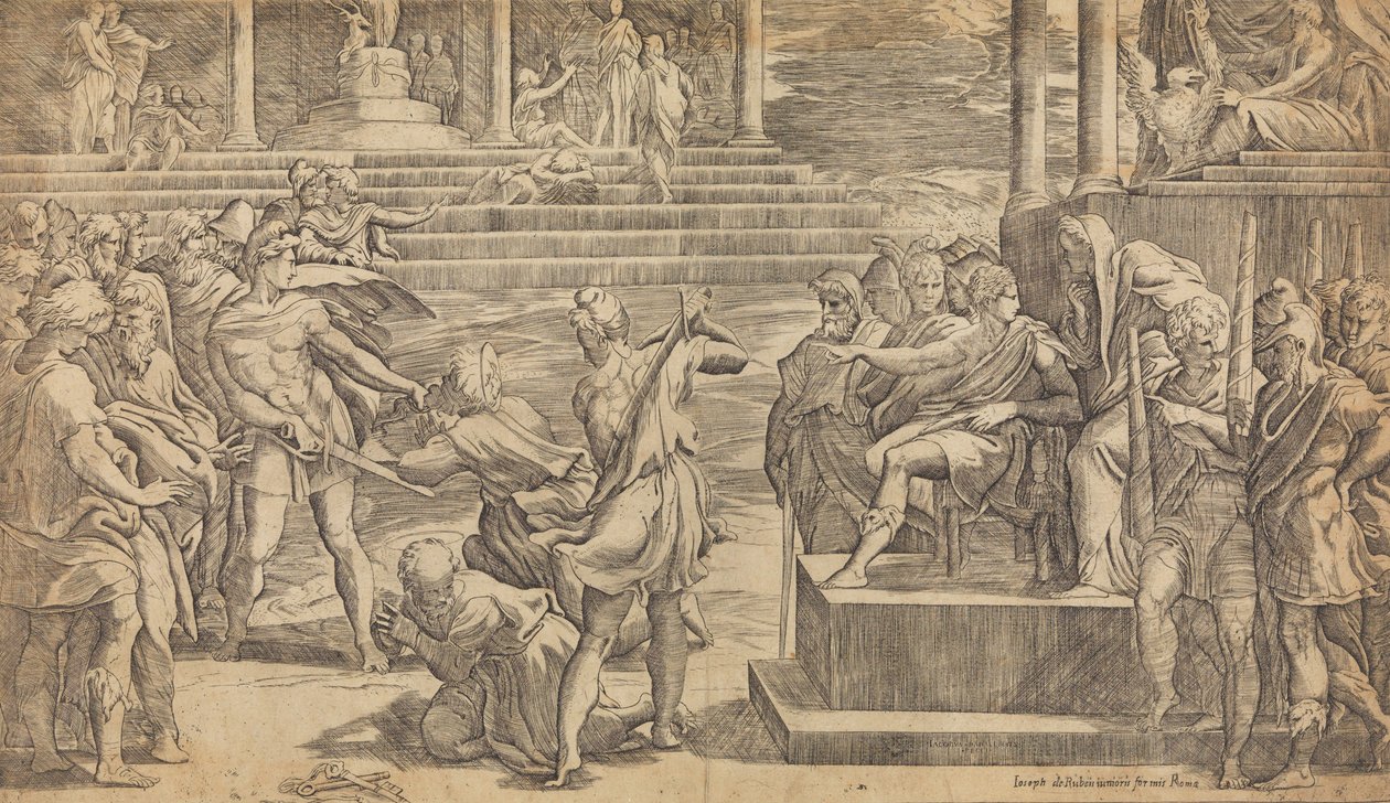 El martirio de San Pedro y San Pablo, ca. 1527 de Giovanni Jacopo Caraglio