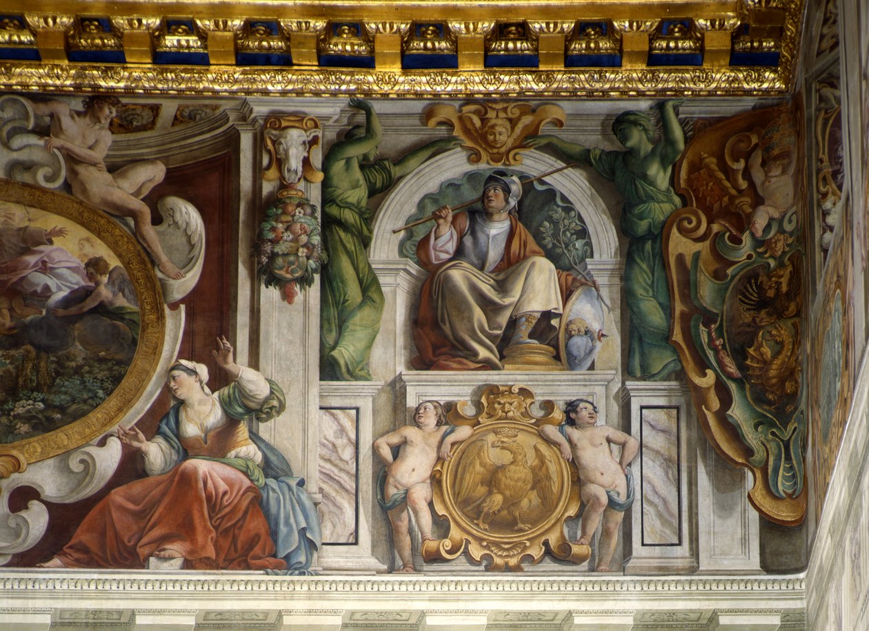Detalle del friso, Sala de los Coraceros de Giovanni Lanfranco