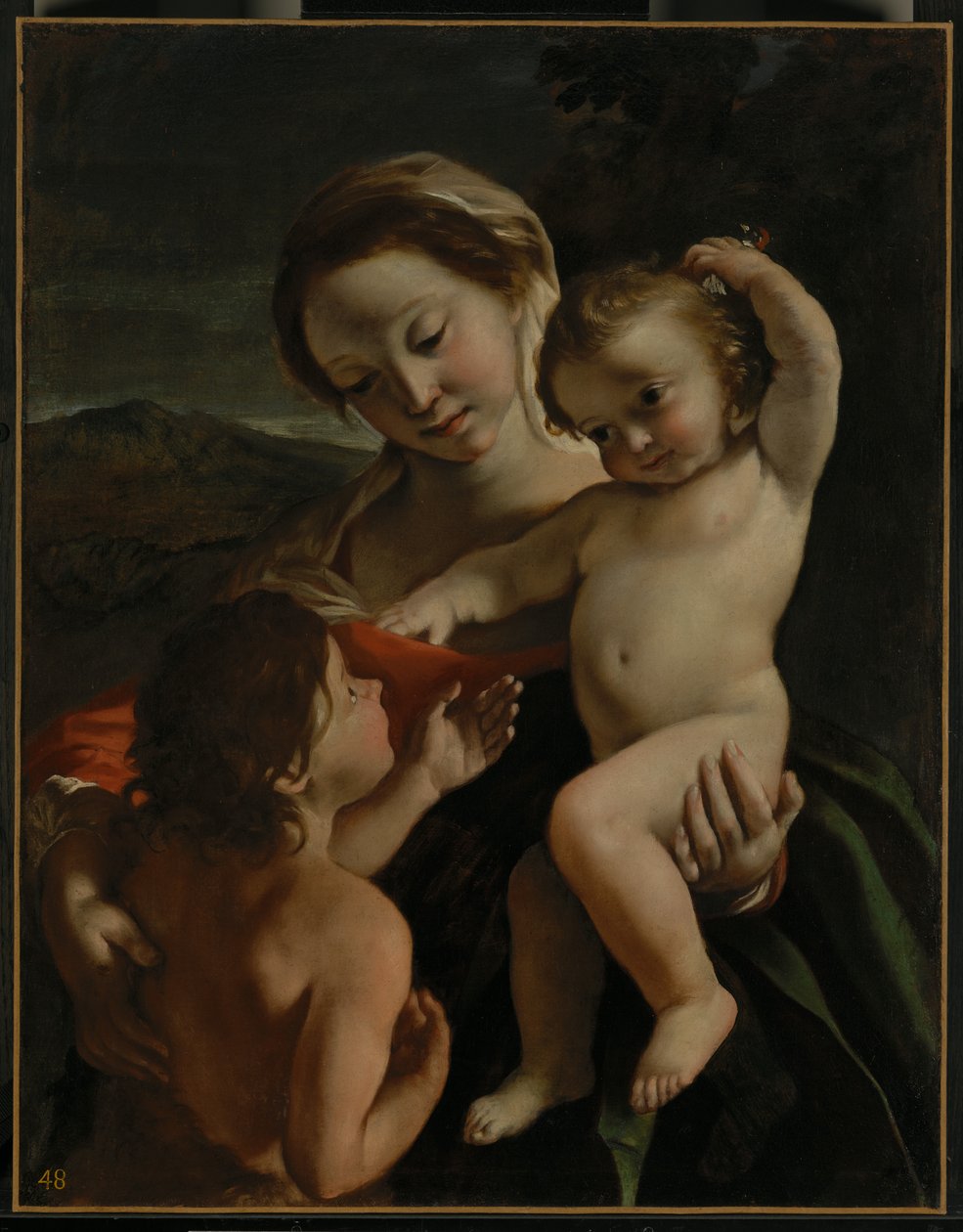 Virgen con el Niño y San Juan Bautista de Giovanni Lanfranco