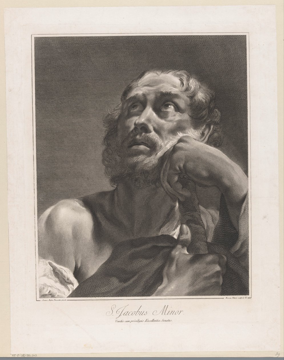 Apóstol Santiago el Menor S. Jacobus Minor (título sobre el objeto) Apóstoles (título de la serie) de Giovanni Marco Pitteri