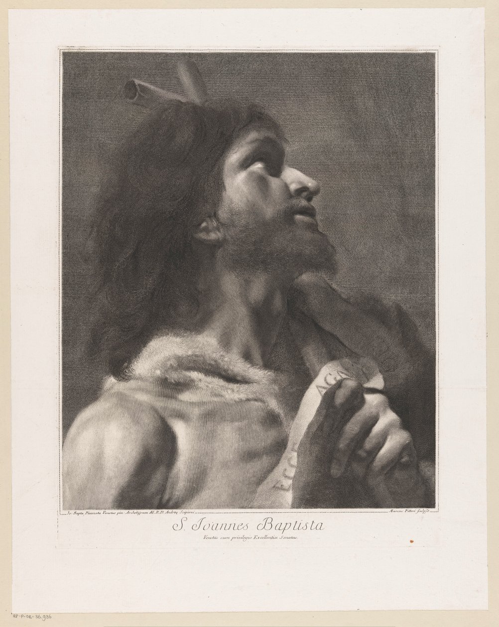San Juan bautista S. Joannes Baptista (título sobre objeto) de Giovanni Marco Pitteri
