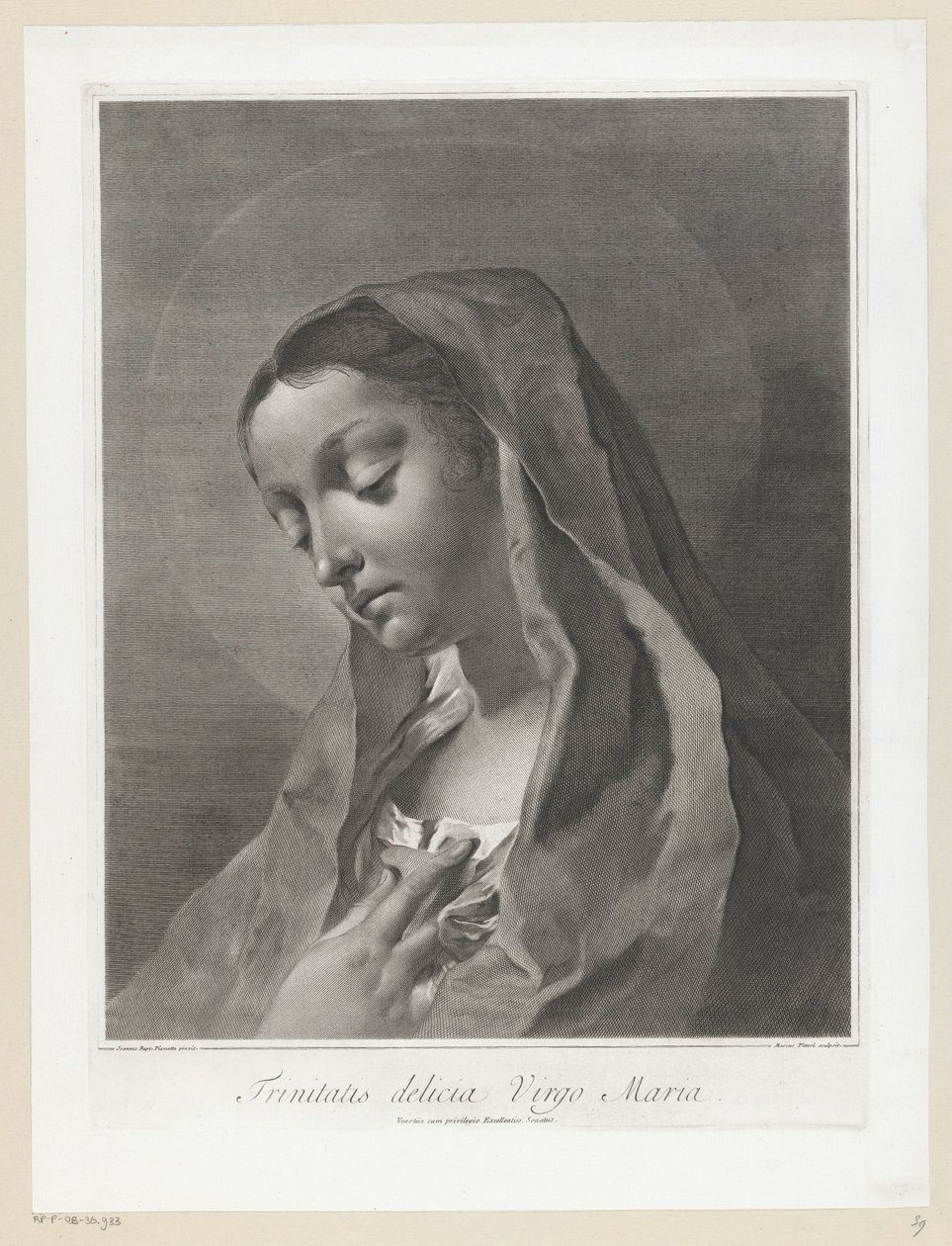 María La Virgen María de la Trinidad (título sobre objeto) de Giovanni Marco Pitteri