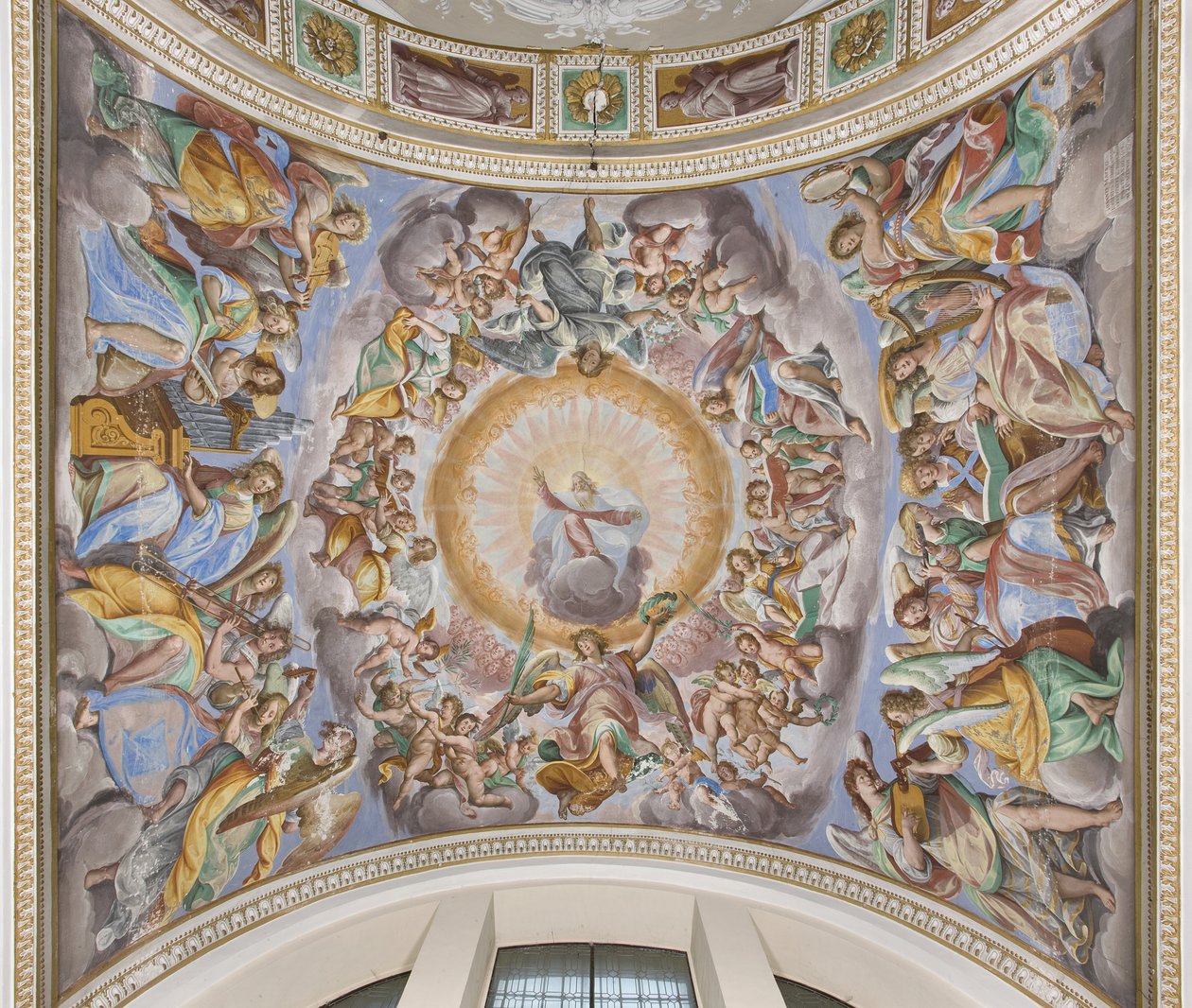 Dios en Gloria y ángeles músicos, 1616 de Giovanni Mauro della Rovere