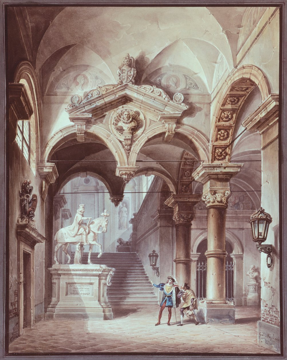 El huésped de piedra, bromista de Sevilla de Giovanni Migliara