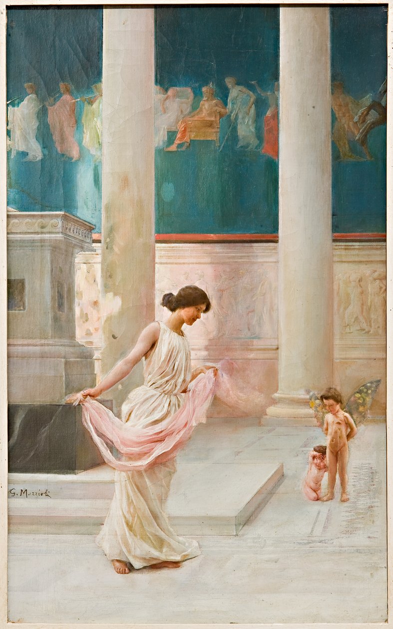 Bailando con velos (óleo sobre lienzo) de Giovanni Muzzioli