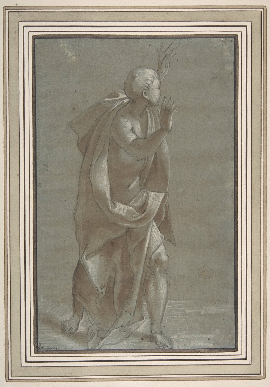 Figura masculina de pie con las manos levantadas, 1565-71 de Giovanni Paolo Lomazzo