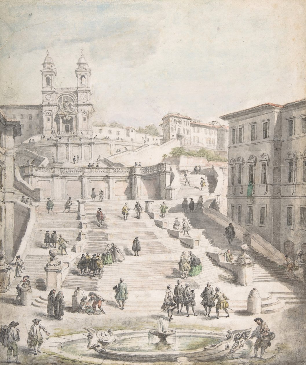 Escalinata de la Trinità dei Monti de Giovanni Paolo Panini