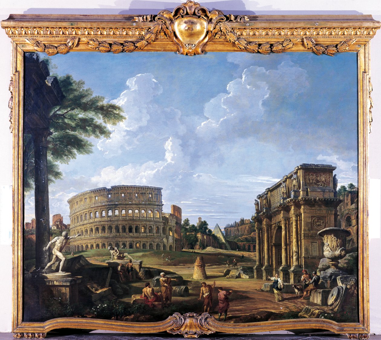 Coliseo y Arco de Constantino de Giovanni Paolo Pannini