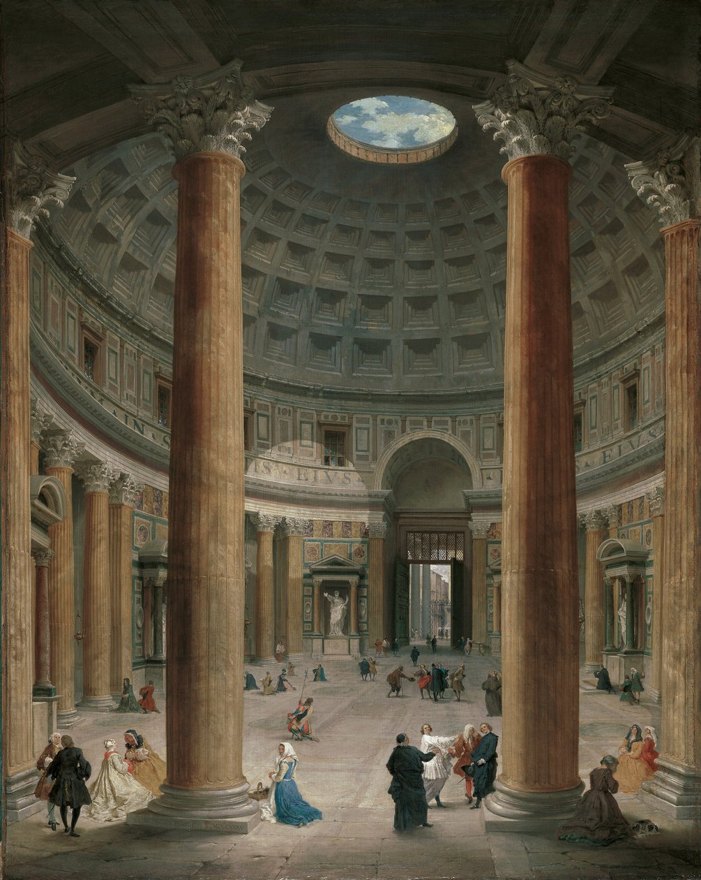Interior del Panteón, Roma par Panini, Giovanni Paolo (1691-1765) de Giovanni Paolo Pannini