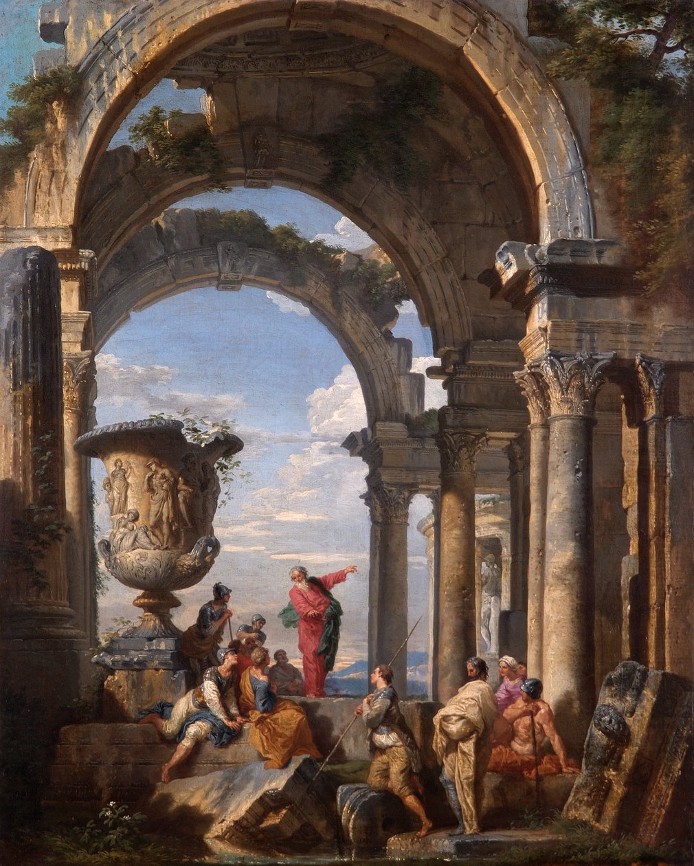 San Pablo predica en Atenas de Giovanni Paolo Pannini