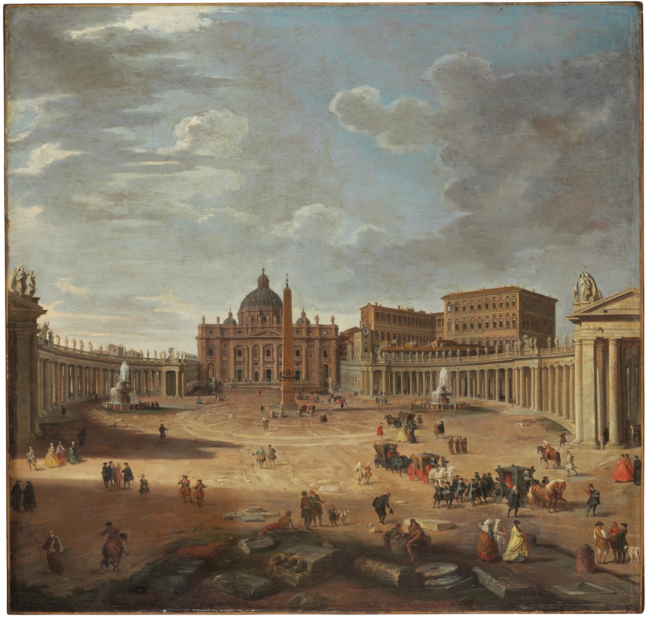 Vista de la Plaza de San Pedro, Roma de Giovanni Paolo Pannini