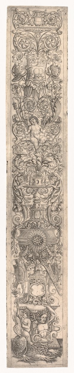 Panel ornamental: Tritón montado por un niño de Giovanni Pietro da Birago