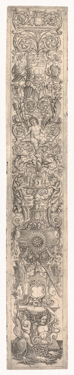 Panel ornamental: Tritón montado por un niño de Giovanni Pietro da Birago