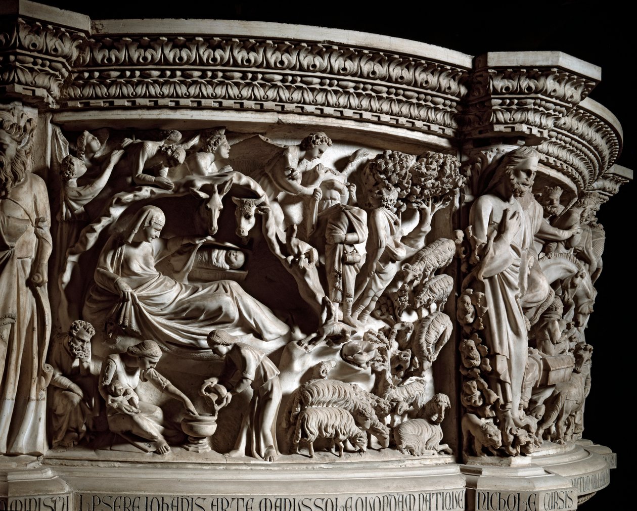 Natividad (detalle) de Giovanni Pisano