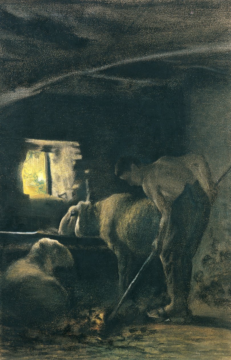 En el establo de Giovanni Segantini