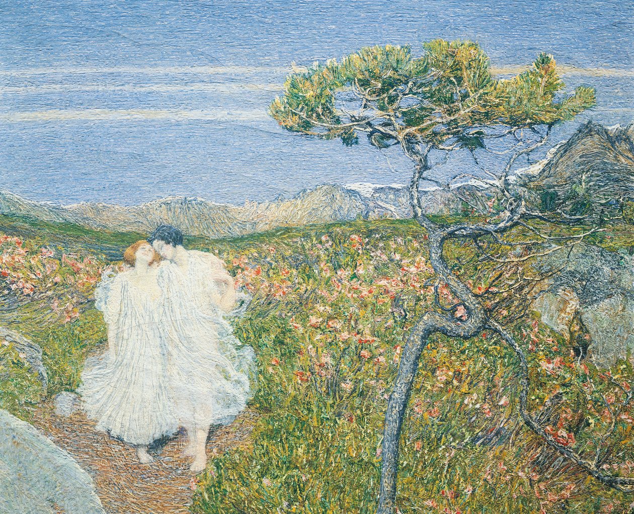 Amor en la Fuente de la Vida (detalle) de Giovanni Segantini
