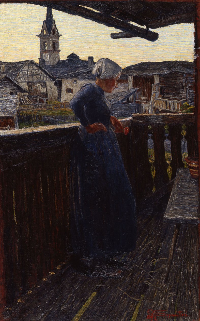 En el balcón, 1892 de Giovanni Segantini
