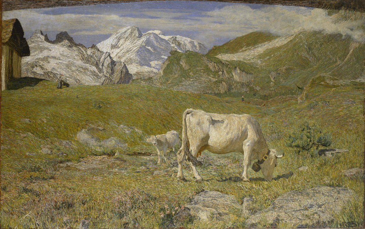 Pascoli di primavera Pastos de primavera, 1896 de Giovanni Segantini