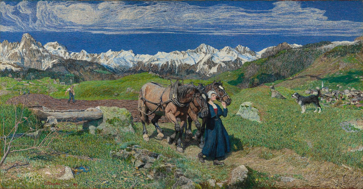 Primavera en los Alpes de Giovanni Segantini