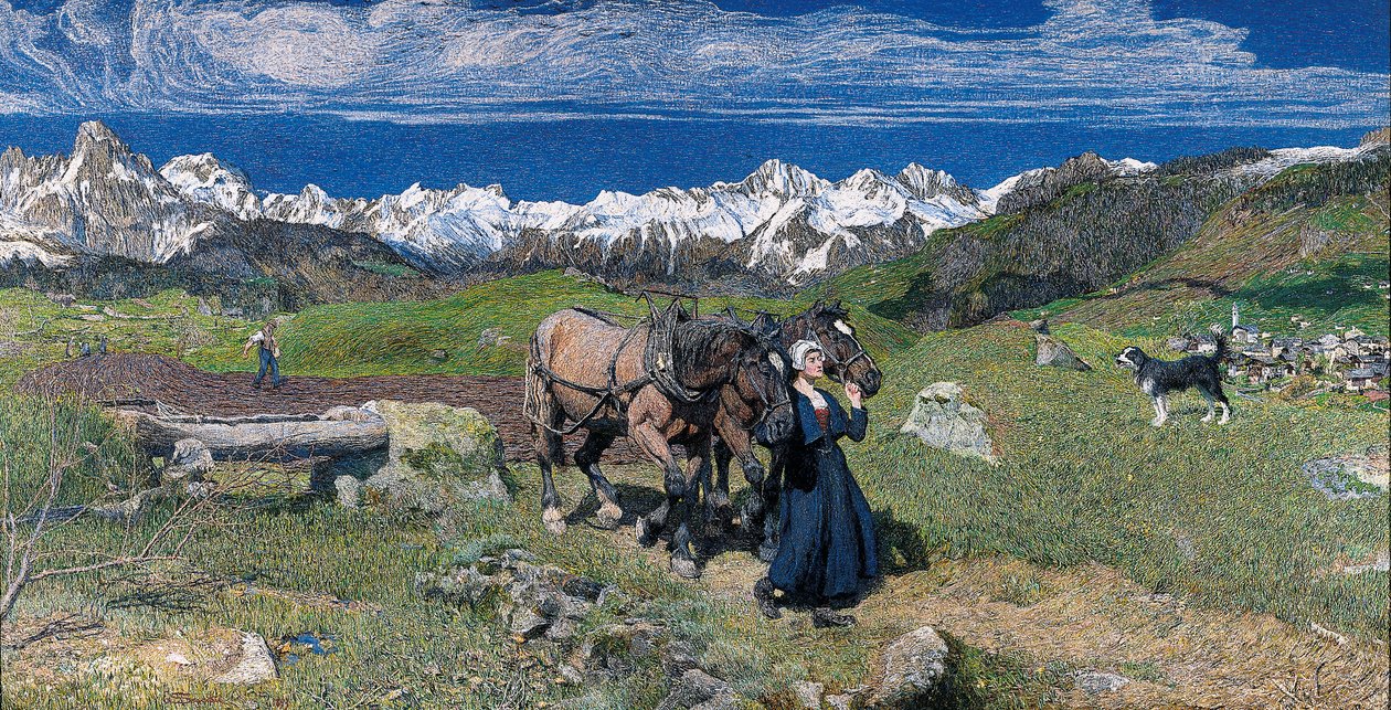 Primavera en los Alpes de Giovanni Segantini