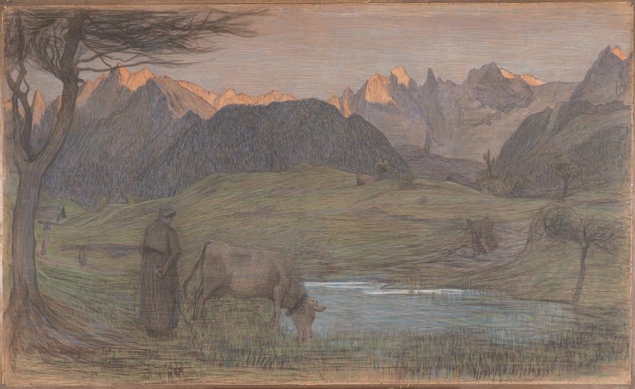 Estudio para "La Vita de Giovanni Segantini