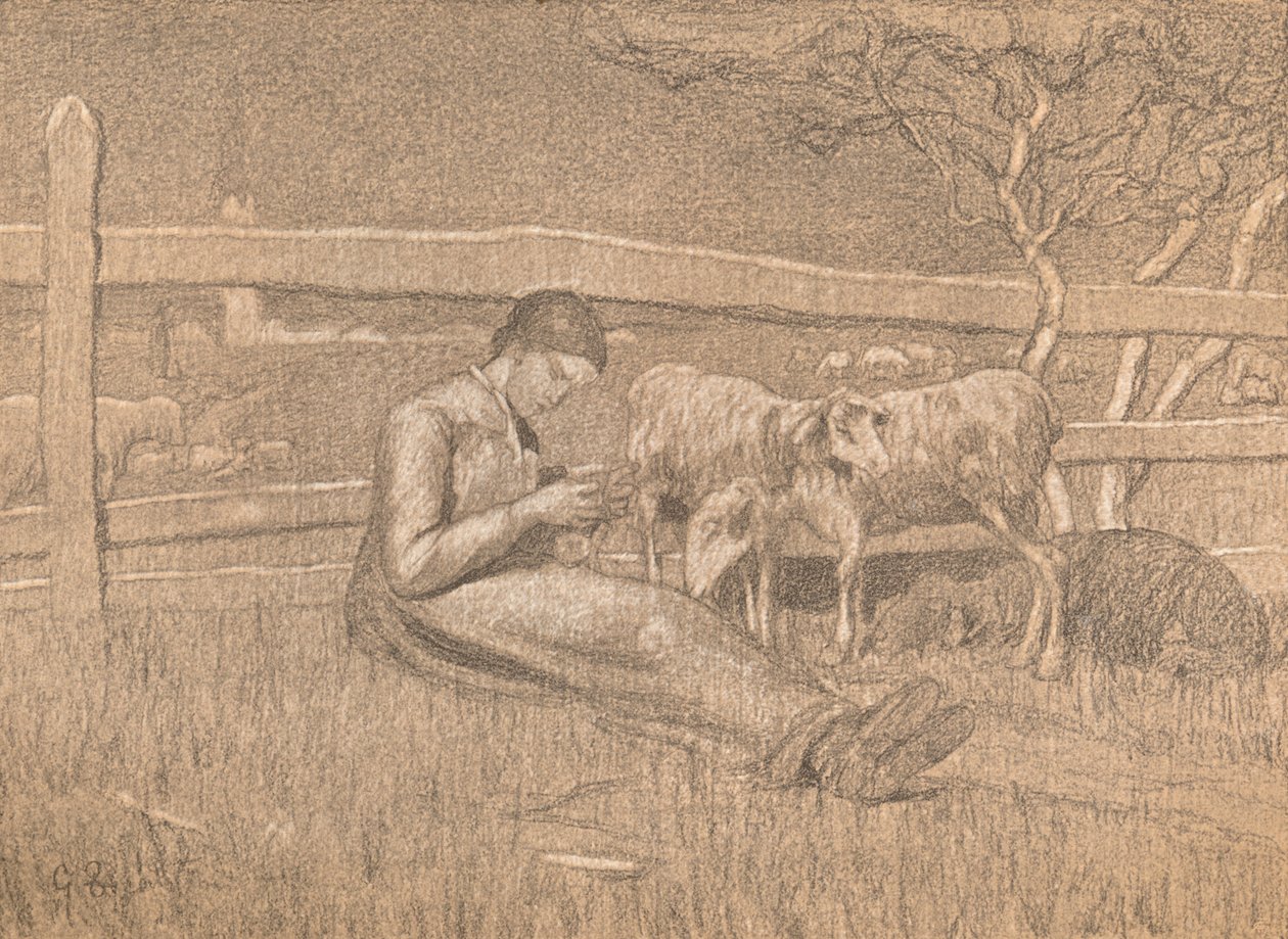 La Pastora, c1888 de Giovanni Segantini