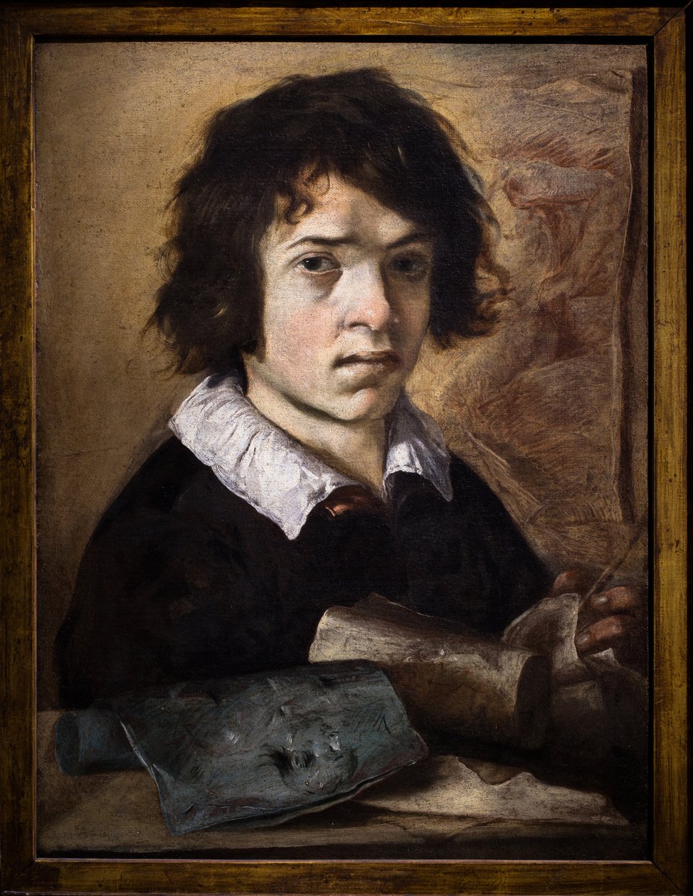 Retrato de un joven dibujante de Giovanni Serodine