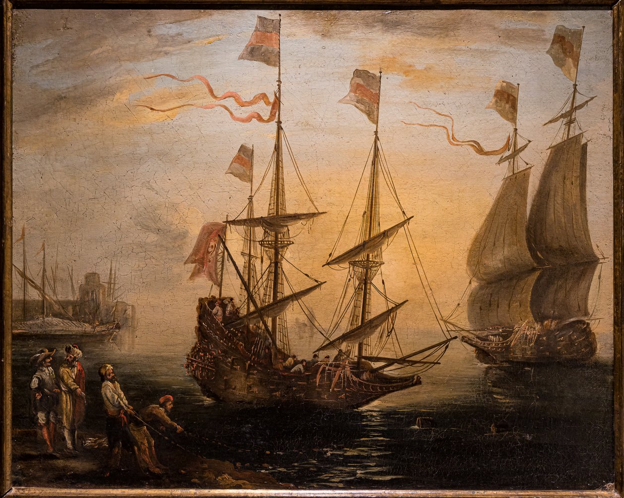 Puerto deportivo y dos veleros de Giovanni Signorini
