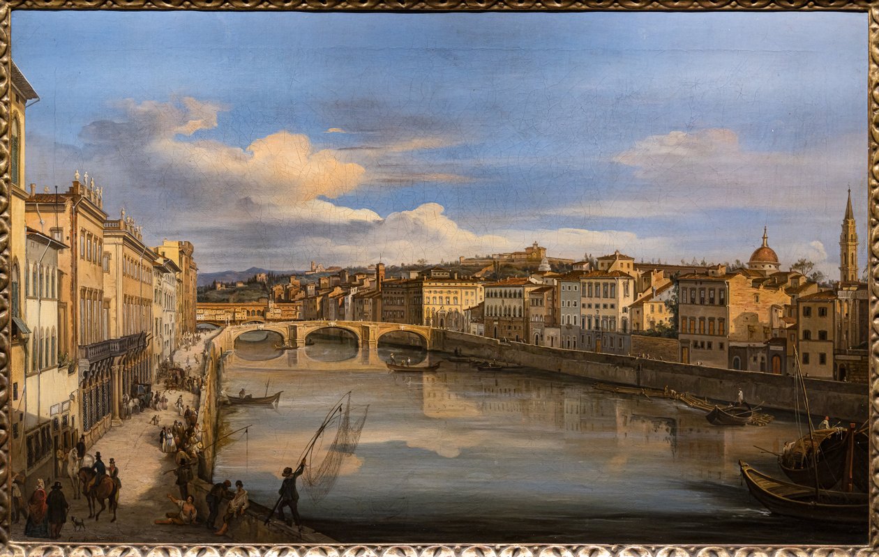 Vista del Arno desde el puente Alla Carraia de Giovanni Signorini