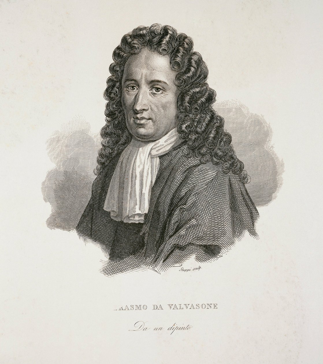 El escritor y poeta italiano Erasmo di Valvasone por G. Stuppi, grabado de Giovanni Stuppi