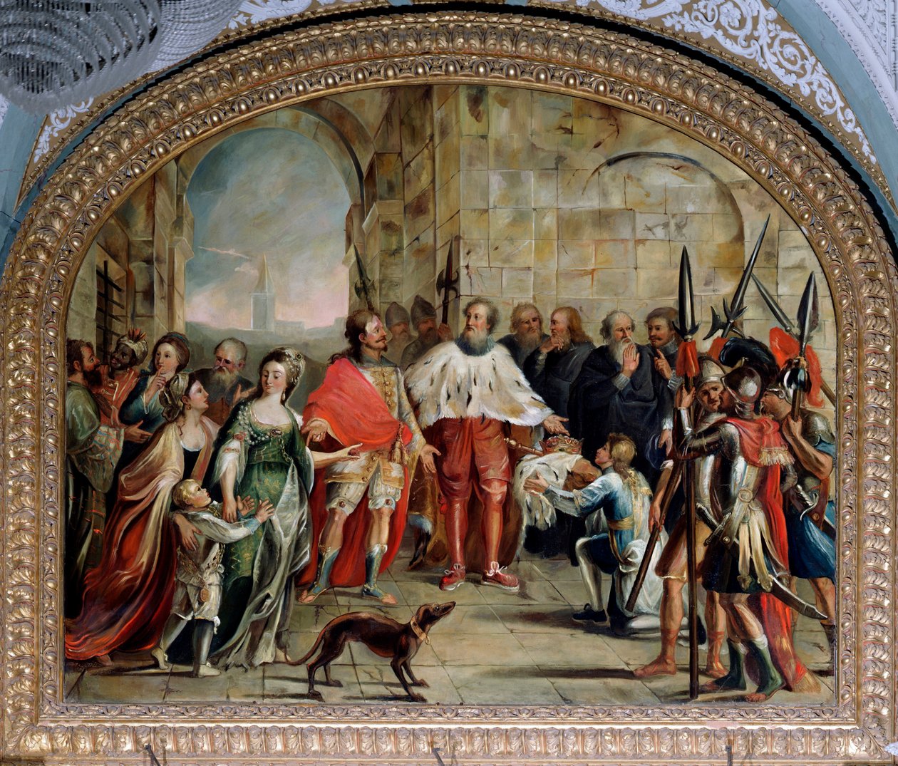 Jaime I de Chipre es liberado por el dux de Génova Leonardo Montaldo, en 1383 (Pintura de Giovanni and Tagliafichi Emanuele David