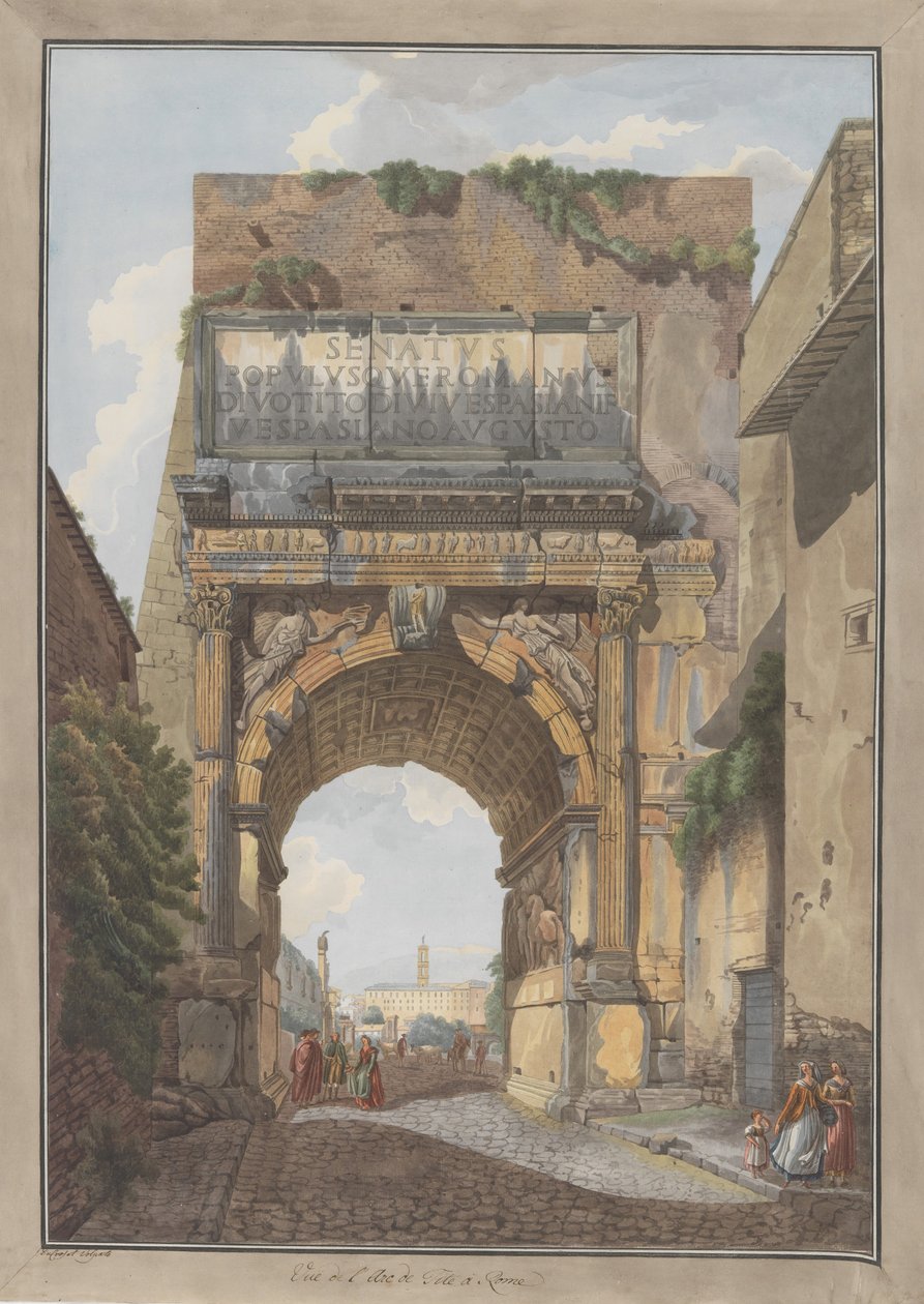 Arco de Tito, ca. 1780 de Giovanni Volpato, Louis Ducros