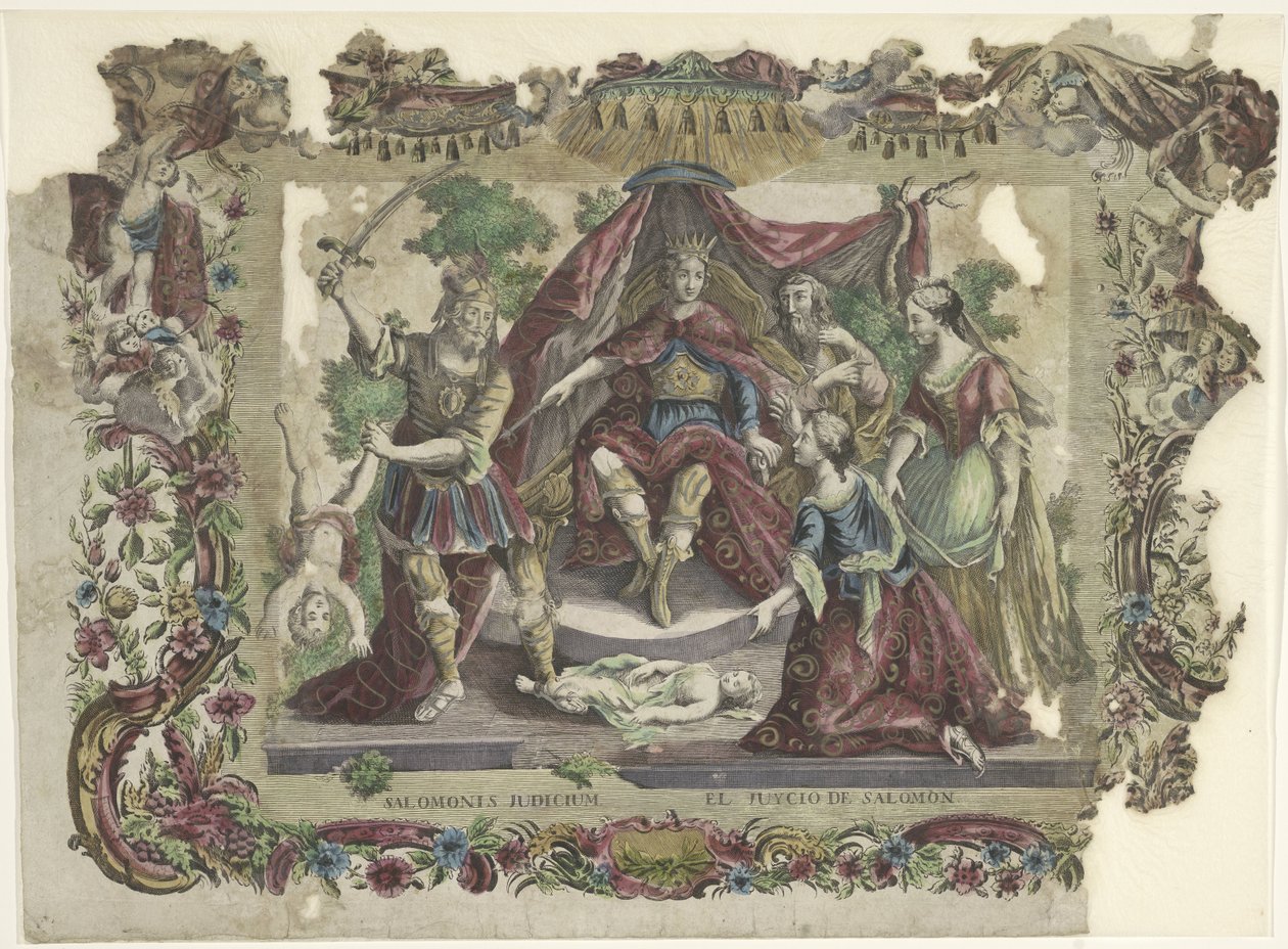 Het oorde van Solomon El juicio de Salomon / El juycio de Salomon (título sobre objeto) de Giovanni Volpato