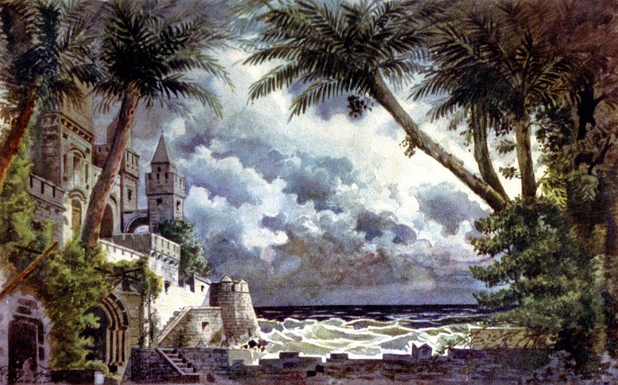 Otelo, escenografía, c.1920-30 (ilustración) de Giovanni Zuccarelli