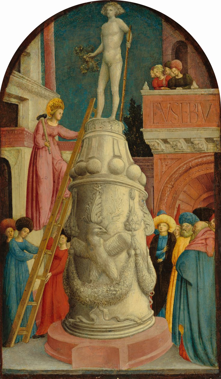 Santa Apolonia destruye un ídolo pagano, c. 1442-1445 de Giovanni d